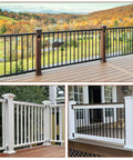Outdoor deck railings using Must Have Heavy Duty Steel Deck Railing Bracket Kit, 24 Pack Connectors For 2x4 Wood Posts