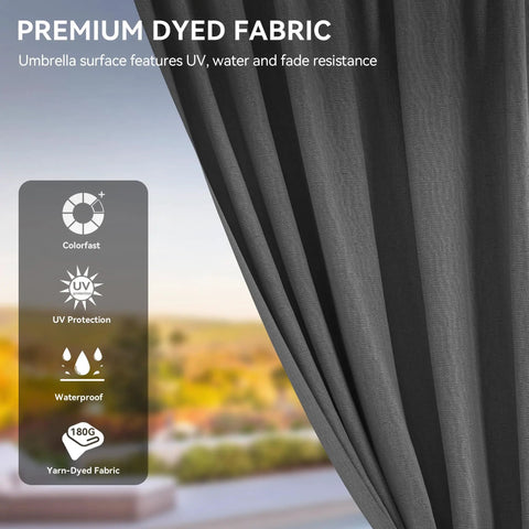 Close-up of premium dyed fabric with UV protection for 10x12 Ft Hard Top Aluminum Frame Gazebo With Double Roof Canopy For Patios Backyards Decks And Lawns Gray Built To Last With Curtains And Netting Weatherproof Metal Shelter For Outdoor Gatherings And Relaxing Moments.