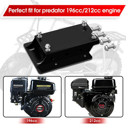 Riser Plate Lift For Predator 196cc And 212cc Engines On Coleman Mini Bikes Heavy Duty 10 Gauge Steel Motor Mount Plate