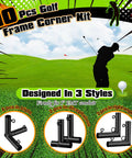 Golf Frame Corner Kit 10 Pieces 1 Inch Plug And Play Canopy Fittings With Threaded Eye Bolts For EMT Pipe, golf practice setup.