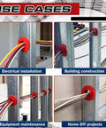 100 Pack Red Plastic Bushings For 2x4 Inch Metal Studs Grommet Protector With Stud No Fuss Rustproof And Corrosion Resistant Protect Wire Insulation From Sharp Edges And Smooth Wire Pulling in metal stud wiring installs
