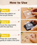 7 Pcs Acrylic Stamp Blocks Set With Grid Lines For Easy Stamping, clear mounting block in use for clear stamp placement and printing