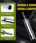 Three Eighths Inch Socket Adapter For Pop Up Camper Crank Handles Replacement Chrome Plated Drill Attachment