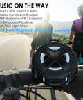 Ride Ready Bike Speaker With Pro Handlebar Mount Bluetooth 5.4 IPX7 Waterproof 10W Bass installed on bicycle