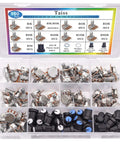 200 Piece Potentiometer Kit With Rotary Knobs And Nuts Washers For WH148 B Type Single Linear Taper 5K 10K 20K 50K 100K 250K 500K 1M Ohm Potentiometers For Audio Projects in box
