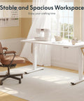 Electric Adjustable Workbench With 55 By 28 Inch Desk And Smooth Height Adjustment From 28 To 46 Inches Four Memory Presets