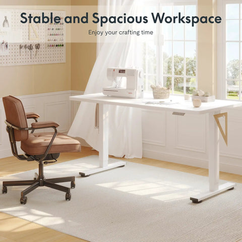 Electric Adjustable Workbench With 55 By 28 Inch Desk And Smooth Height Adjustment From 28 To 46 Inches Four Memory Presets