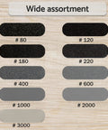 Grit range assortment of 5 Inch Wet And Dry Sanding Discs Set Hook And Loop 54 Pcs Silicon Carbide from 80 to 3000 for sanding