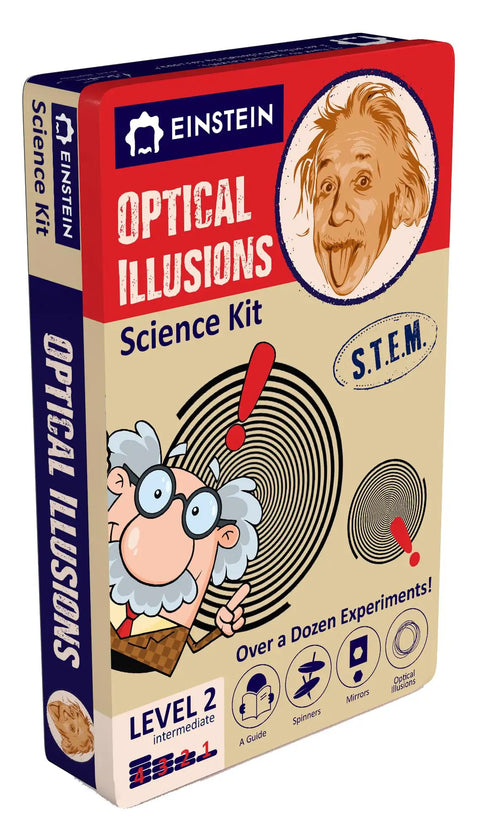 Optical Illusion Lab Science Kit For Kids Ages 8 And Up With 14 Engaging Experiments And Step By Step Picture Guide, box front view