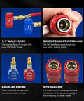 R1234yf Quick Coupler Adapters Set For Automotive Air Conditioning High And Low Pressure Connectors 5 And 6 Ball Quick Couplers easy snap
