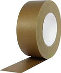 Heavy Duty Rubber Carton Sealing Tape With Kraft Flatback And Paper Backing, 7 Mils Thick, 55 Yards Long, 2 Inches Wide, Dark Brown