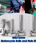 12 Pack M6x16 Battery Terminal Bolts And Nuts Set 304 Stainless Steel for ATV Bike Scooter and Motorcycle fasteners