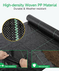 Heavy Duty Weed Barrier Fabric 3ft By 100ft Ground Cover For Garden Yard Pathways, 3.2oz Woven Weed Cloth, tear resistant