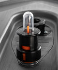 Rhino RV Tote Tank Gauge For Spill Free Filling And Dumping No Mess Easy Install Attaches To Standard Garden Hose Universal Fit For Most Tote Tanks Vent While Filling Or Dumping And Prevents Overfills black polymer tote tank gauge with clear cap and orange indicator