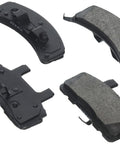 Brake pad set: four semi-metallic pads with hardware, front view