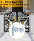 Heavy Duty Wall Mount Gate Hinges 1 3 8 Inch Galvanized Steel With Four Screws For Chain Link Fences And Barn Doors on iron gate