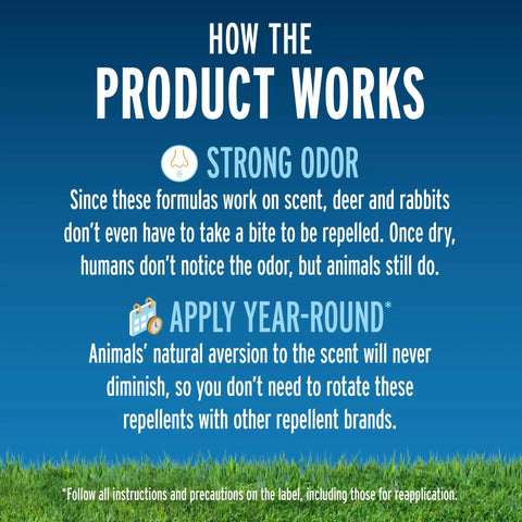 Deer And Rabbit Repellent Concentrate 40 Ounces Year Round Garden Spray For Plants Flowers Shrubs And Trees Long Lasting
