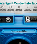 Beefed Up 3 Stage Filtration MERV 10 And HEPA Carbon Odor Removal Portable Air Purifier with control interface