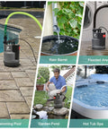 Submersible Sump Pump 3/4HP 3300GPH Utility Water Pump With Auto Manual Control And Integrated Float Switch in various setups