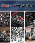 Collection of Rock Solid Three Eighths Inch NPT To One Quarter Inch NPT Stainless Steel Hex Nipple Hose Connectors in various settings
