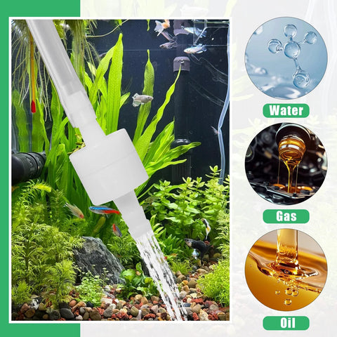 Inline PVDF plastic check valve, 1/4 inch, two-pack, installed on aquarium tubing.