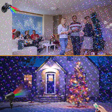 Indoor and outdoor display of Outdoor RGB Laser Lights Projector for Christmas Decorations Waterproof Garden with remote