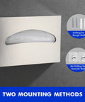 Toilet Seat Cover Dispenser Wall Mounted Brushed SUS 304 Stainless Steel With Two Easy Install Options shown on wall