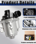 Heavy Duty Electric Water Pump And Thermostat A Hella Smooth Cooling Upgrade That Cuts Coolant Drips Fast Fits Oe 11517632426 11517563659 11517588885 with 4-pin connector and aluminum casing.