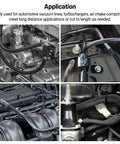 Silicone Vacuum Tubing Hose 5.5mm ID 50 Ft Black 11.5mm OD 3mm Wall Thickness FDA Grade installed in automotive engine