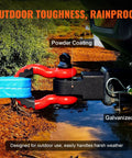 No Nonsense Heavy Duty 2 Inch Shackle Hitch Receiver Built With Grit And Rock Solid Aluminum Rated For 16000 Lbs Towing showcasing galvanized components and powder coating.
