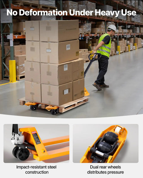 Built Like A Tank Manual Pallet Jack Crushes Loads Up To 5500 Lbs Without Missing A Beat Features Extended 48 Inch Forks And Responsive Hydraulic Pump For Pain Free Warehouse Moves And Factory Floor Hustle