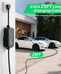 Badass Plug And Play Tesla EV Charger With Nacs Connector For Model 3 Y S X Cybertruck with 25FT charging cable.