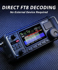 X6200 Portable HF Radio Transceiver Workhorse With RF Direct Sampling 50 MHz Band, black unit with 4 inch LCD, buttons visible