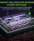 Two Pack 60 Cell Seed Starter Tray Kit With Grow Lights Timer Vented Lids Transplant Tools And Labels Complete Indoor Greenhouse
