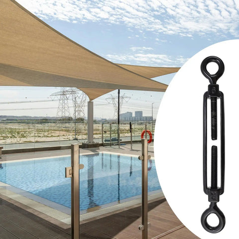 M6 Turnbuckle Eye To Eye Heavy Duty Cable Railing Hardware Kit In 304 Stainless Steel Black Finish 4 Pcs 0 To 180 Degree Rotation by pool
