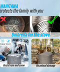 Beefy 29 Inch Fire Pit Cover For Yukon Round Outdoor Pit Shelter, Weatherproof Shield Fights Rain Dust And Snow image