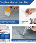 Steps for using Fast Cure Concrete Crack Sealant For Slab Repairs, Quick Drying Waterproof Filler And Weather Resistant Caulking Glue