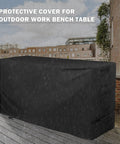 Durable 48 Inch Work Bench Table Cover For Garage And Outdoor Use All Weather Waterproof Heavy Duty Protective Cover For Workbench And Hardwood Tables Anti Tear 420D Oxford Fabric With Reinforced Stitching