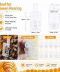 10 Pack Queen Bee Cage Isolator Clips for Beekeeping Lightweight Durable Plastic Queen Cage Transporter and Marking Tool