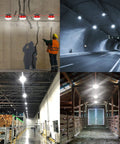 100 Foot LED Construction String Lights With Ten High Lumen Bulbs, Industrial Grade, Weatherproof for diverse work environments