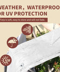 Heavy Duty White Tarp 20x30 Waterproof 7.5 Mil shown in UV and waterproof demonstration outdoors