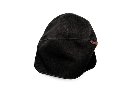 Large Flame Retardant Fabric Head Cover For Welding Helmets G5-01 Compatible shown from the side view.