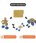 2 In 1 Rover Bot STEM Kit Turns A Car Into A Robot For Kids 6 Plus A Fun Hands On Educational Construction Toy With Gear Mechanisms Wind Up Play An Ultimate Gift For Curious Builders, modular build parts