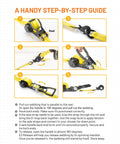 Step-by-step guide for using Retractable Ratchet Tie Down Strap 2 Inch By 16 Foot Heavy Duty With Snap Hooks 10000 Lbs Breaking Strength