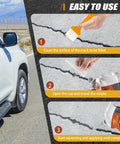 9 Pack Concrete Crack Filler Sealant Kit Pro Grade Heavy Duty Weatherproof Caulking Glue instructions shown