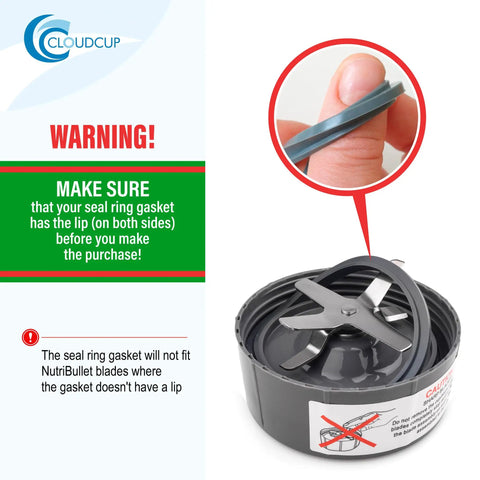 Gasket Replacement Seal Ring Set For 600W And 900W Blenders, Rubber Lip Gasket Pack Of 2 with installation warning