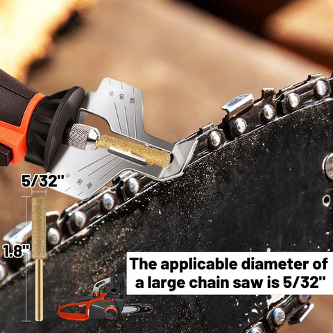 18Pcs Titanium Plated Chainsaw Sharpening Bits Set for Chainsaw Chains Includes 5/32 Inch X6 grinding a chainsaw chain