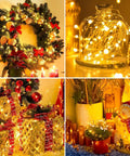 Holiday decorations with 24 Pack Battery Operated Fairy Lights With 3 Modes, 7 Foot Long Silver Wire 20 LED Mini Twinkle String Lights