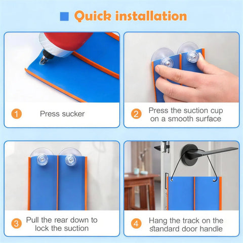 Quick installation guide for Portable 15 Foot Flexible Race Car Track Set For Kids With One Sixty Four Scale Rebound Cars.