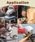 Five Piece Wood Carving Disc And Rotary Burr Rasp Set for 4 Inch or 4.5 Inch Angle Grinders in woodworking and metal shaping use